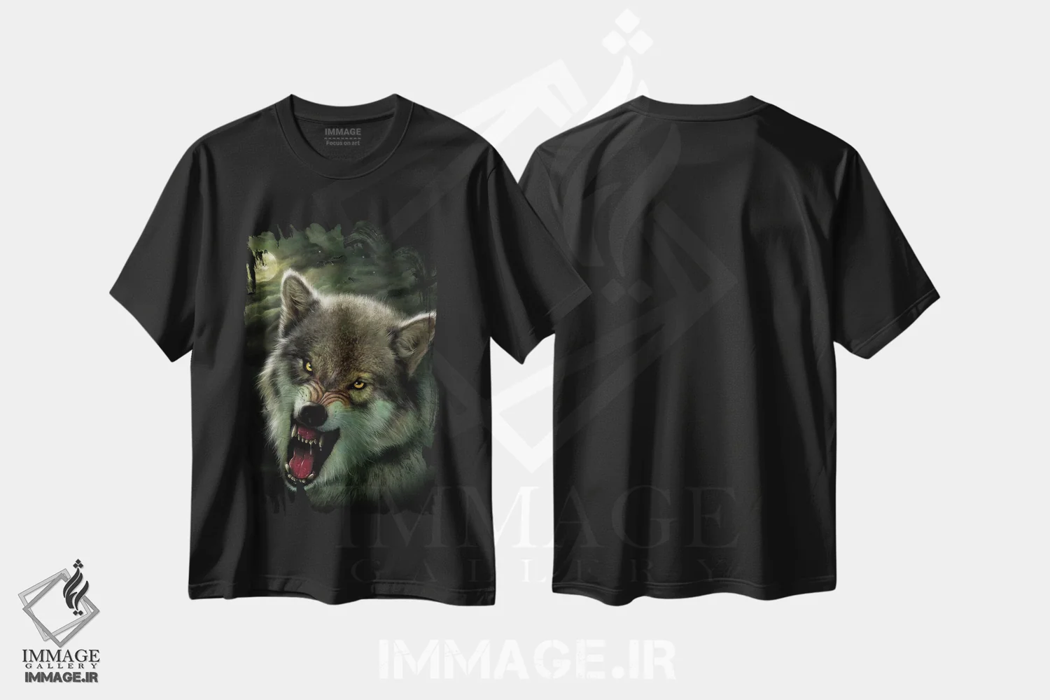 تیشرت مشکی طرح دار نژاد شب، تزئینی اثر وینسنت های | فروشگاه ایماژ