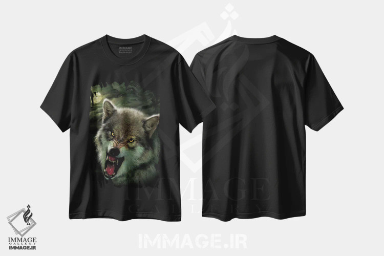 تیشرت مشکی طرح دار نژاد شب، تزئینی اثر وینسنت های | فروشگاه ایماژ