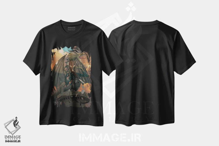 تیشرت مشکی طرح دار بیداری، تزئینی اثر وینسنت های | فروشگاه ایماژ