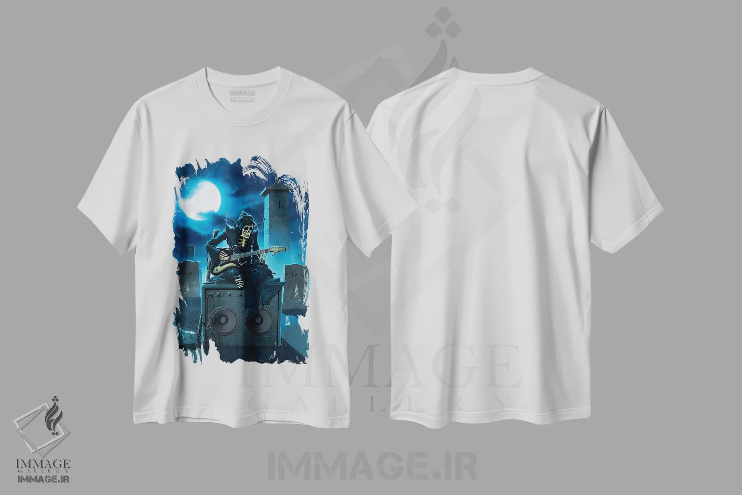 تیشرت سفید طرح دار ادای احترام، تزئینی اثر وینسنت های | فروشگاه ایماژ