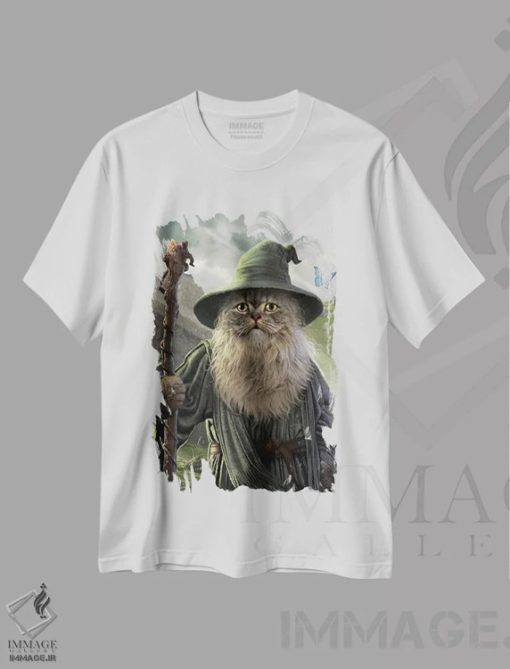 تیشرت سفید طرح دار کت-دلف، تزئینی اثر وینسنت های | immage.ir