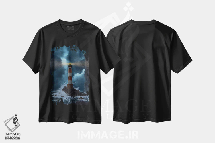 تیشرت مشکی طرح دار شکست ناپذیر، تزئینی اثر وینسنت های | فروشگاه ایماژ