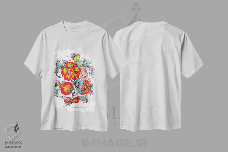 تیشرت سفید طرح دار ظرافت، تزئینی اثر هالینا کولگا | فروشگاه ایماژ