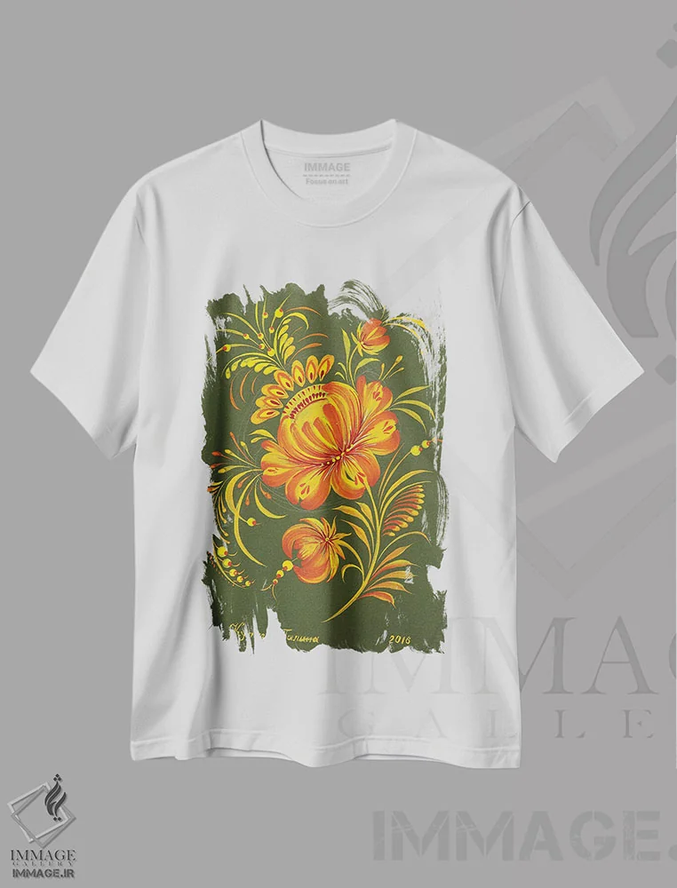 تیشرت سفید طرح دار رویای محبوب او، تزئینی اثر هالینا کولگا | immage.ir