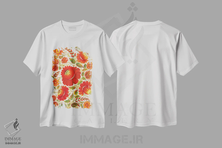 تیشرت سفید طرح دار گل آنلیز، تزئینی اثر هالینا کولگا | immage.ir