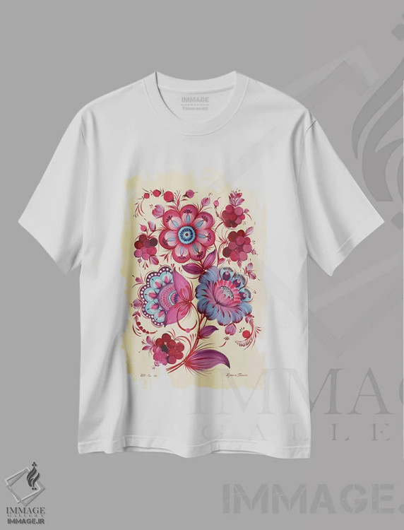 تیشرت سفید طرح دار کومانو، تزئینی اثر هالینا کولگا | فروشگاه ایماژ