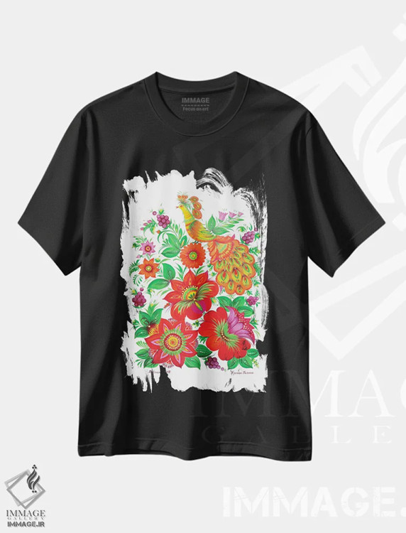 تیشرت مشکی طرح دار کومانو، دکور بوهمی اثر هالینا کولگا | immage.ir