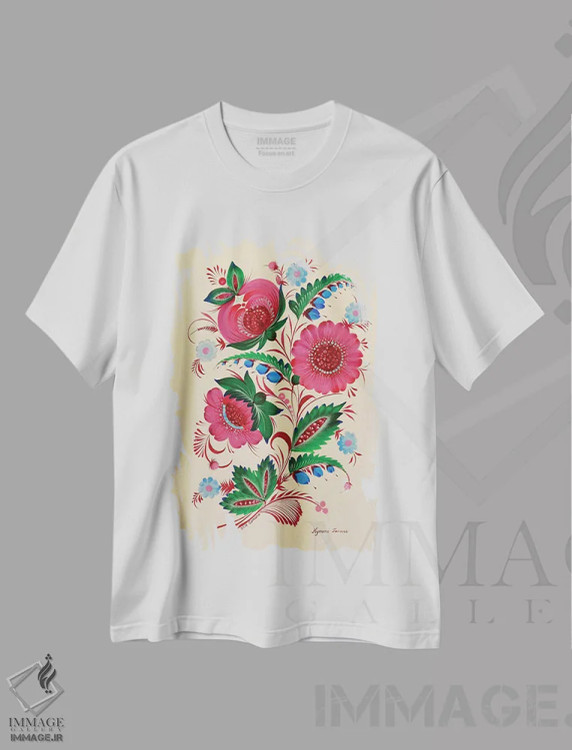 تیشرت سفید طرح دار کومانو، تزئینی اثر هالینا کولگا | فروشگاه ایماژ
