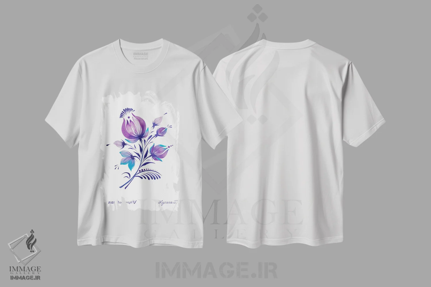 تیشرت سفید طرح دار ریز، تزئینی اثر هالینا کولگا | immage.ir
