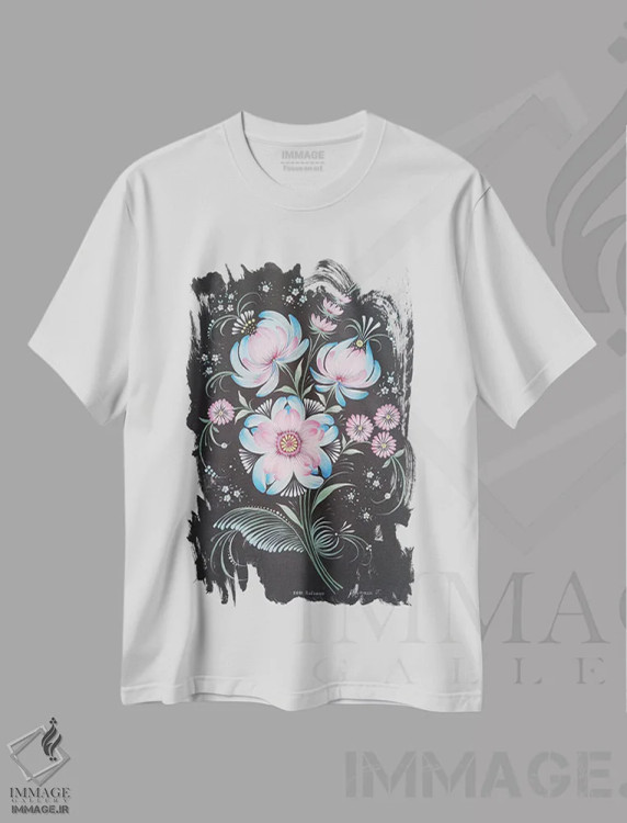 تیشرت سفید طرح دار هللویاه، دکور بوهمی اثر هالینا کولگا | immage.ir