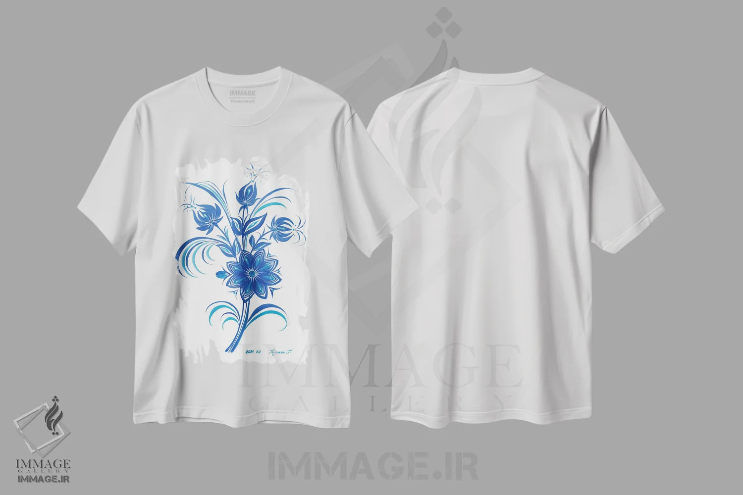 تیشرت سفید طرح دار داستان زمستانی، تزئینی اثر هالینا کولگا | فروشگاه ایماژ