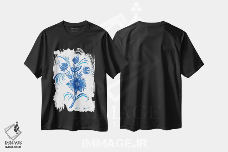 تیشرت مشکی طرح دار داستان زمستانی، تزئینی اثر هالینا کولگا | immage.ir
