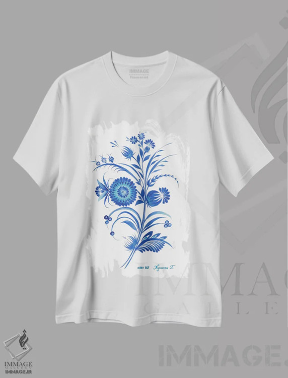 تیشرت سفید طرح دار داستان زمستانی، تزئینی اثر هالینا کولگا | فروشگاه ایماژ