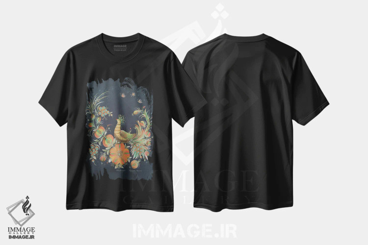 تیشرت مشکی طرح دار امید در شب تاریک، تزئینی اثر هالینا کولگا | فروشگاه ایماژ