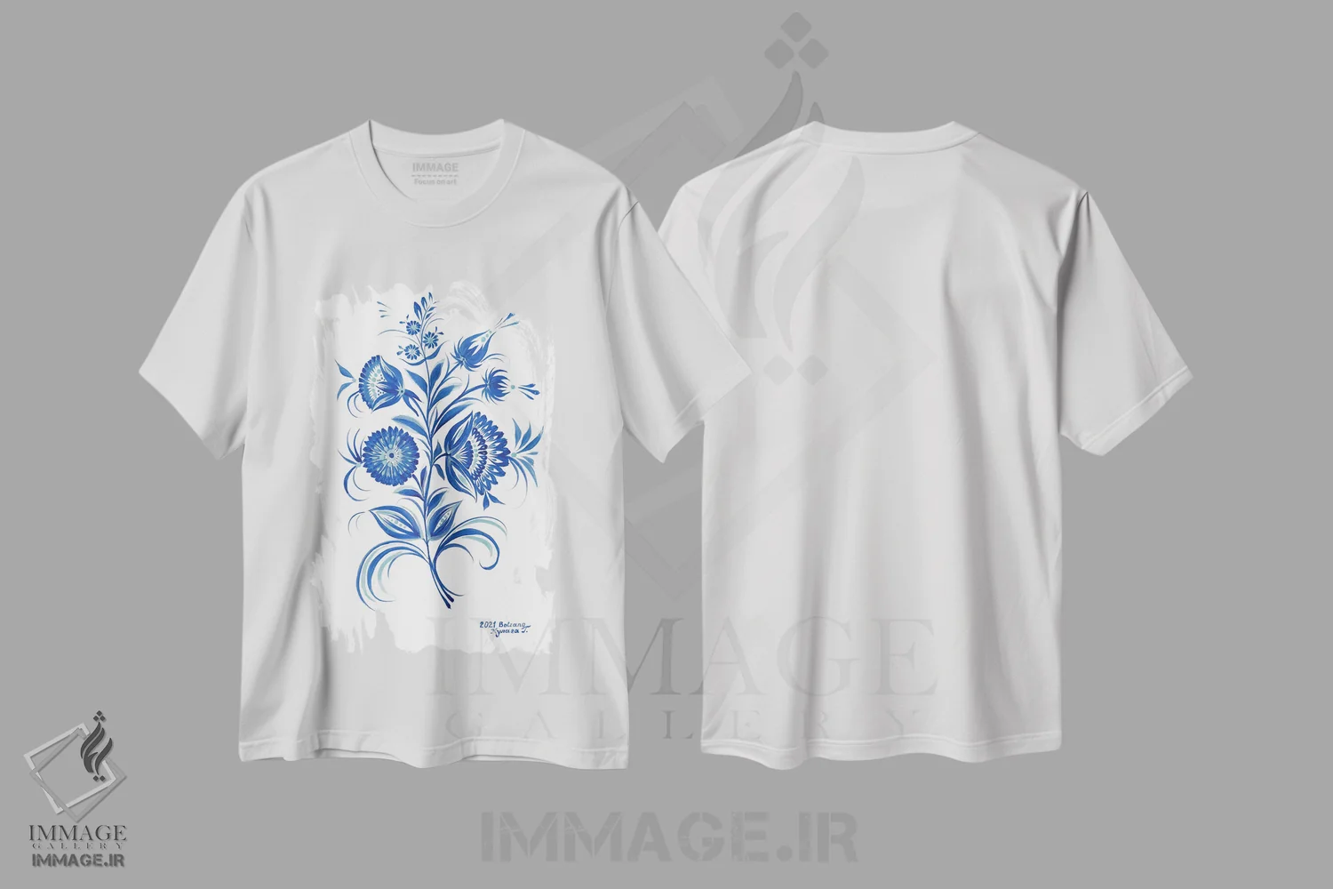 تیشرت سفید طرح دار داستان زمستانی، تزئینی اثر هالینا کولگا | immage.ir