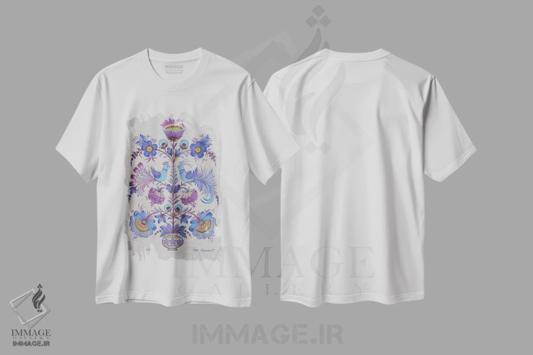 تیشرت سفید طرح دار شجره نامه خانوادگی، تزئینی اثر هالینا کولگا | immage.ir