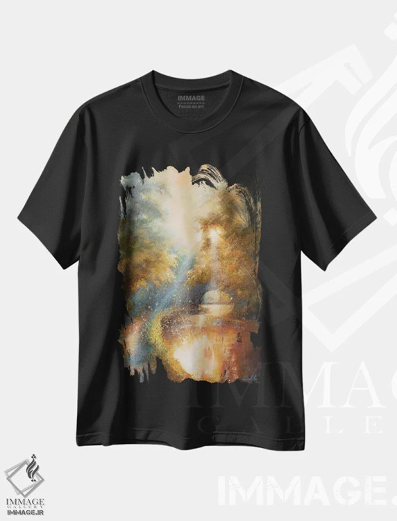 تیشرت مشکی طرح دار آثار هانا کروین - فروشگاه ایماژ