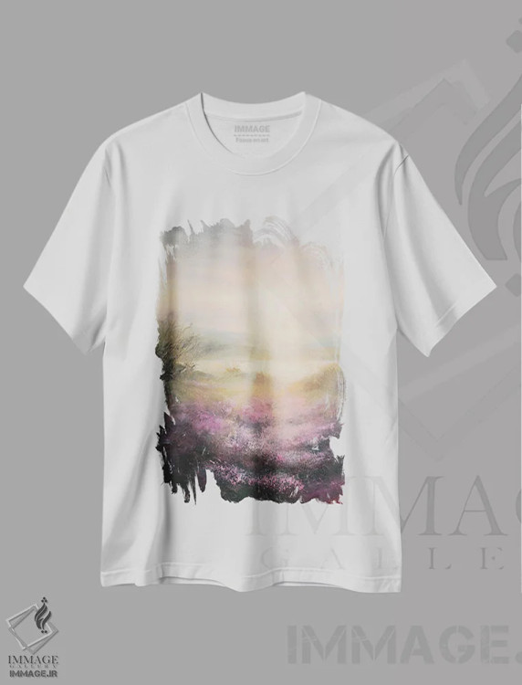 تیشرت سفید طرح دار سپاس برای امروز، هنر فاخر اثر هانا کروین | فروشگاه ایماژ