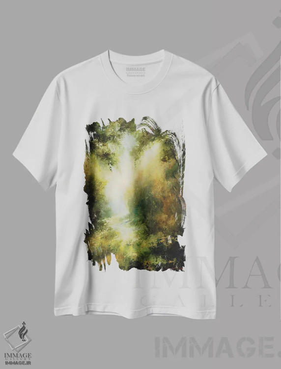 تیشرت سفید طرح دار گرمای تابستان، تزئینی اثر هانا کروین | immage.ir
