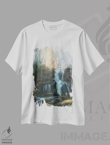 تیشرت سفید طرح دار آثار هانا کروین - immage.ir