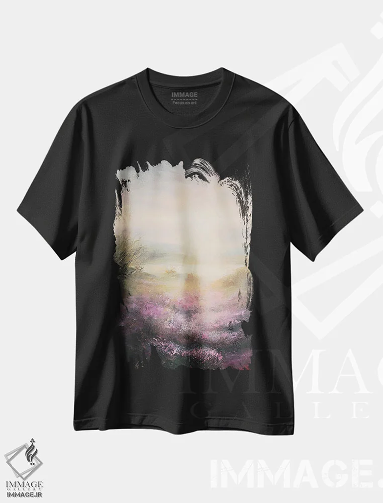 تیشرت مشکی طرح دار سپاس برای امروز، هنر فاخر اثر هانا کروین | immage.ir