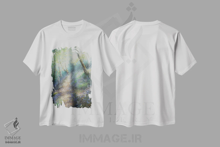 تیشرت سفید طرح دار صعود به سمت سلتونستال در سکوت اوایل بهار، هنر فاخر اثر هانا کروین | immage.ir
