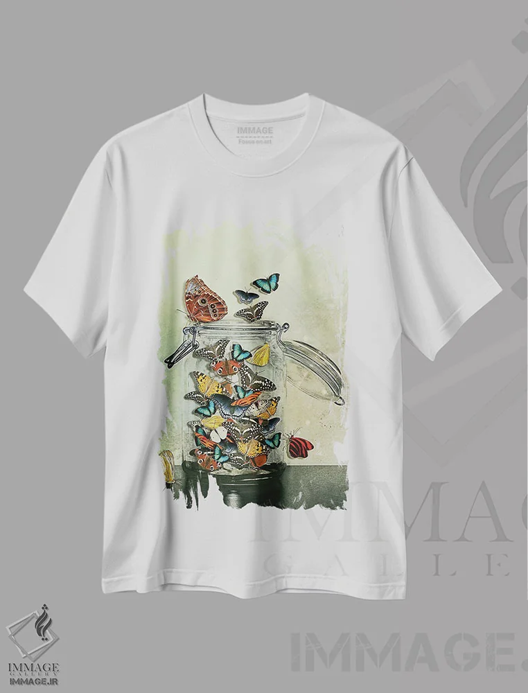 تیشرت سفید طرح دار آزادی، دکوراسیون جایگزین اثر هدر لندیس | فروشگاه ایماژ