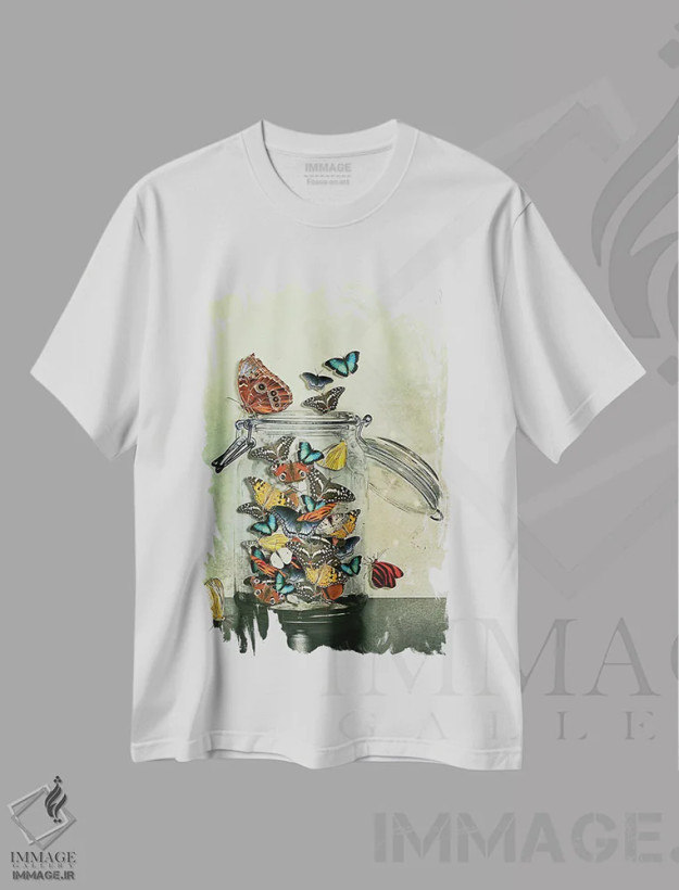 تیشرت سفید طرح دار آزادی، دکوراسیون جایگزین اثر هدر لندیس | فروشگاه ایماژ