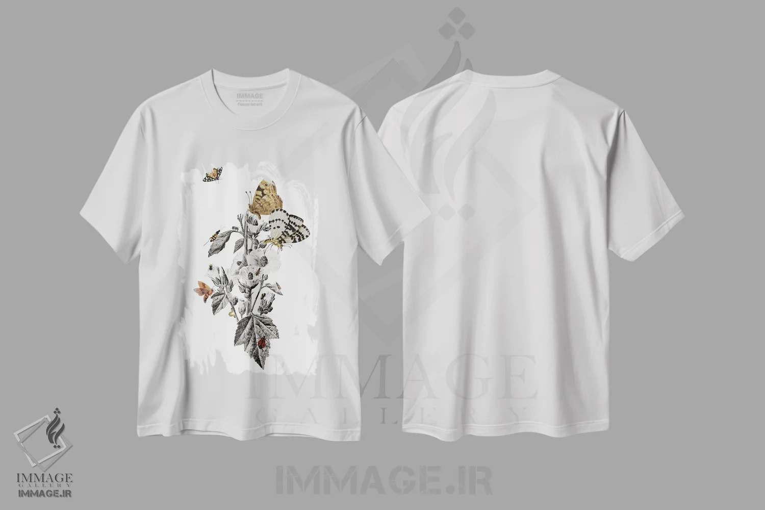 تیشرت سفید طرح دار طرح حشرات، تزئینی اثر هدر لندیس | immage.ir