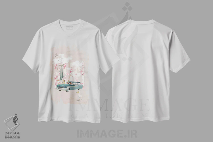 تیشرت سفید طرح دار سرگرمی خورشیدی، تزئینی اثر هدر لندیس | immage.ir