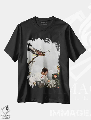 تیشرت مشکی طرح دار ضرب سوم، دکوراسیون جایگزین اثر هدر لندیس | فروشگاه ایماژ
