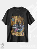 تیشرت مشکی طرح دار طبیعت بی جان آمریکایی، هنر فاخر معاصر اثر استیفن هال | immage.ir