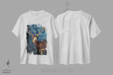 تیشرت سفید طرح دار آماده، هنر فاخر معاصر اثر استیفن هال | immage.ir