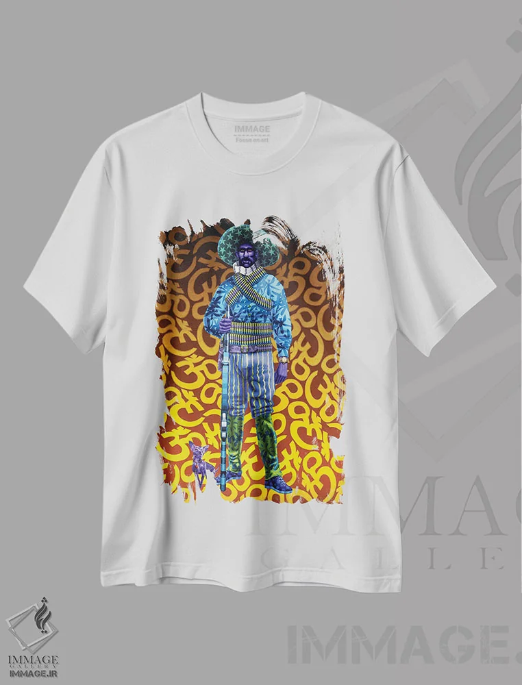 تیشرت سفید طرح دار روولکس انقلابی، هنر فاخر معاصر اثر استیفن هال | فروشگاه ایماژ