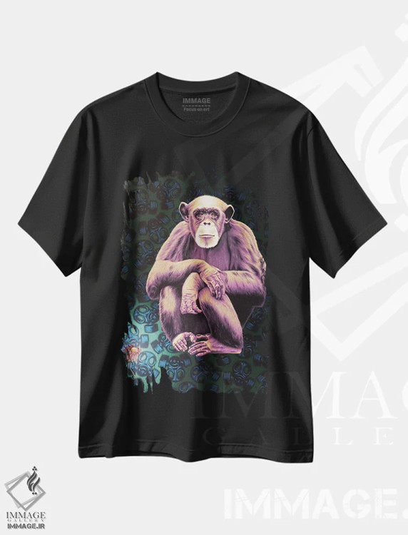 تیشرت مشکی طرح دار ایپ، هنر فاخر معاصر اثر استیفن هال | فروشگاه ایماژ
