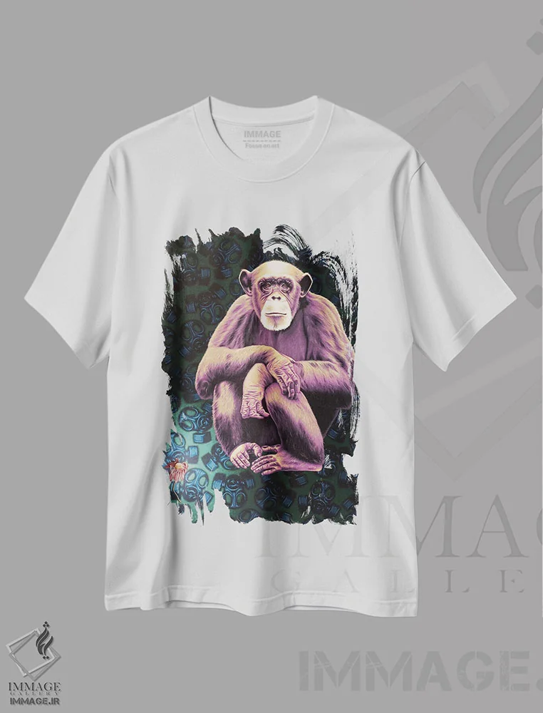 تیشرت سفید طرح دار ایپ، هنر فاخر معاصر اثر استیفن هال | immage.ir