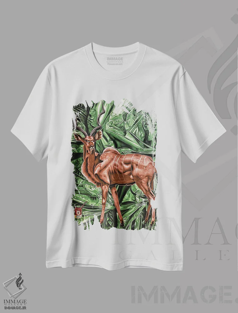تیشرت سفید طرح دار زیستگاه نامناسب، هنر فاخر معاصر اثر استیفن هال | فروشگاه ایماژ