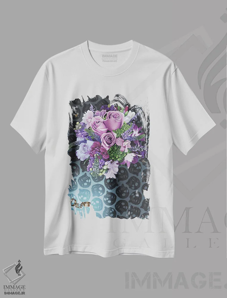 تیشرت سفید طرح دار تدارکات انجام شد، هنر فاخر معاصر اثر استیفن هال | فروشگاه ایماژ