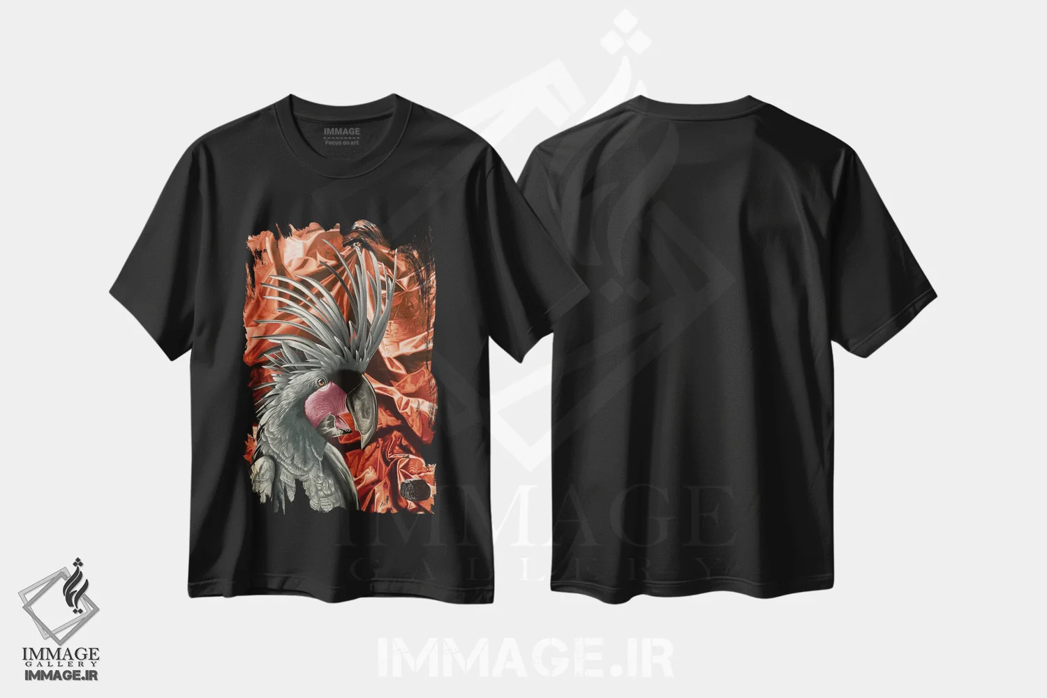 تیشرت مشکی طرح دار سوخت فسیلی آک، هنر فاخر معاصر اثر استیفن هال | فروشگاه ایماژ