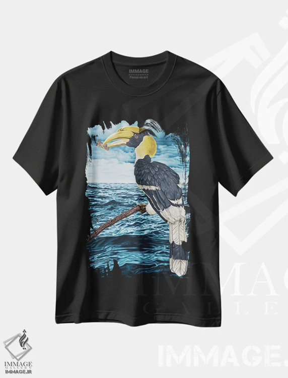 تیشرت مشکی طرح دار ناپایدار، هنر فاخر معاصر اثر استیفن هال | فروشگاه ایماژ