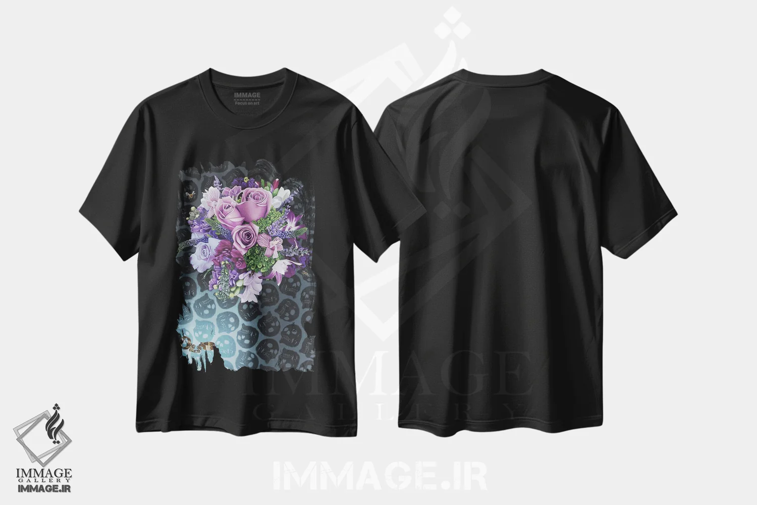 تیشرت مشکی طرح دار تدارکات انجام شد، هنر فاخر معاصر اثر استیفن هال | immage.ir