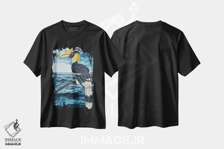 تیشرت مشکی طرح دار ناپایدار، هنر فاخر معاصر اثر استیفن هال | فروشگاه ایماژ