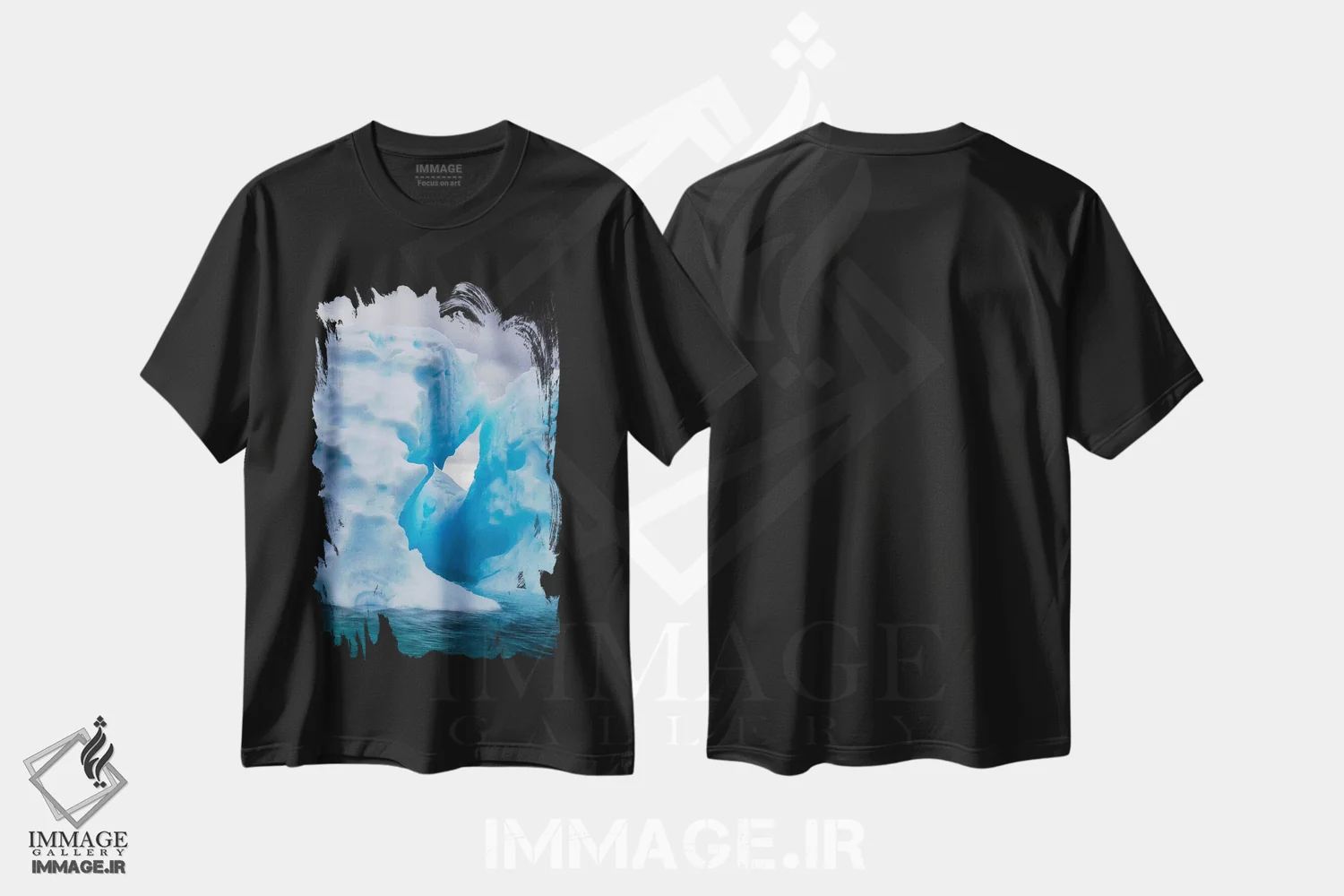 تیشرت مشکی طرح دار آثار هولیس لونی - immage.ir