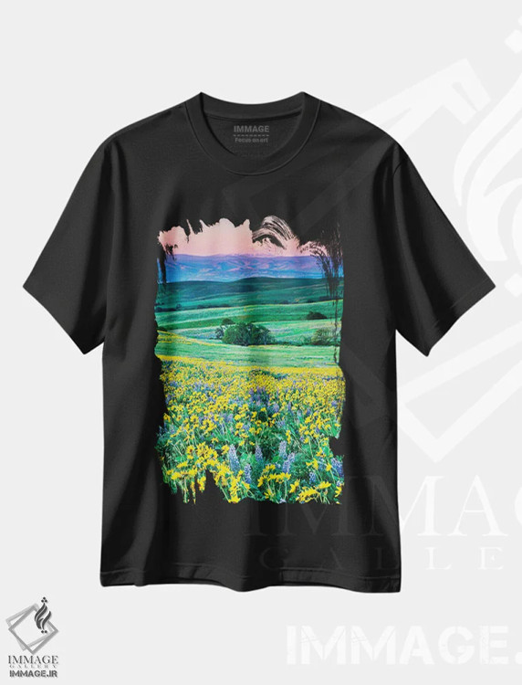 تیشرت مشکی طرح دار آثار هولیس لونی - immage.ir
