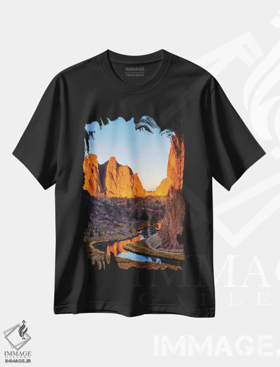 تیشرت مشکی طرح دار آثار هولیس لونی - فروشگاه ایماژ