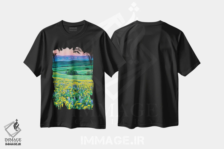 تیشرت مشکی طرح دار آثار هولیس لونی - immage.ir