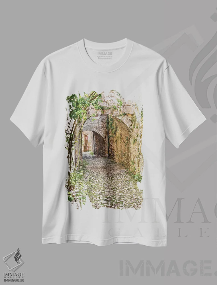 تیشرت سفید طرح دار آثار هولیس لونی - فروشگاه ایماژ