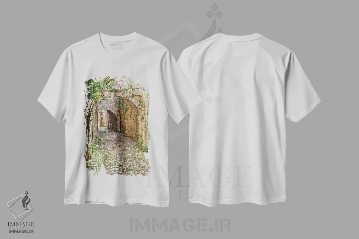 تیشرت سفید طرح دار آثار هولیس لونی - فروشگاه ایماژ