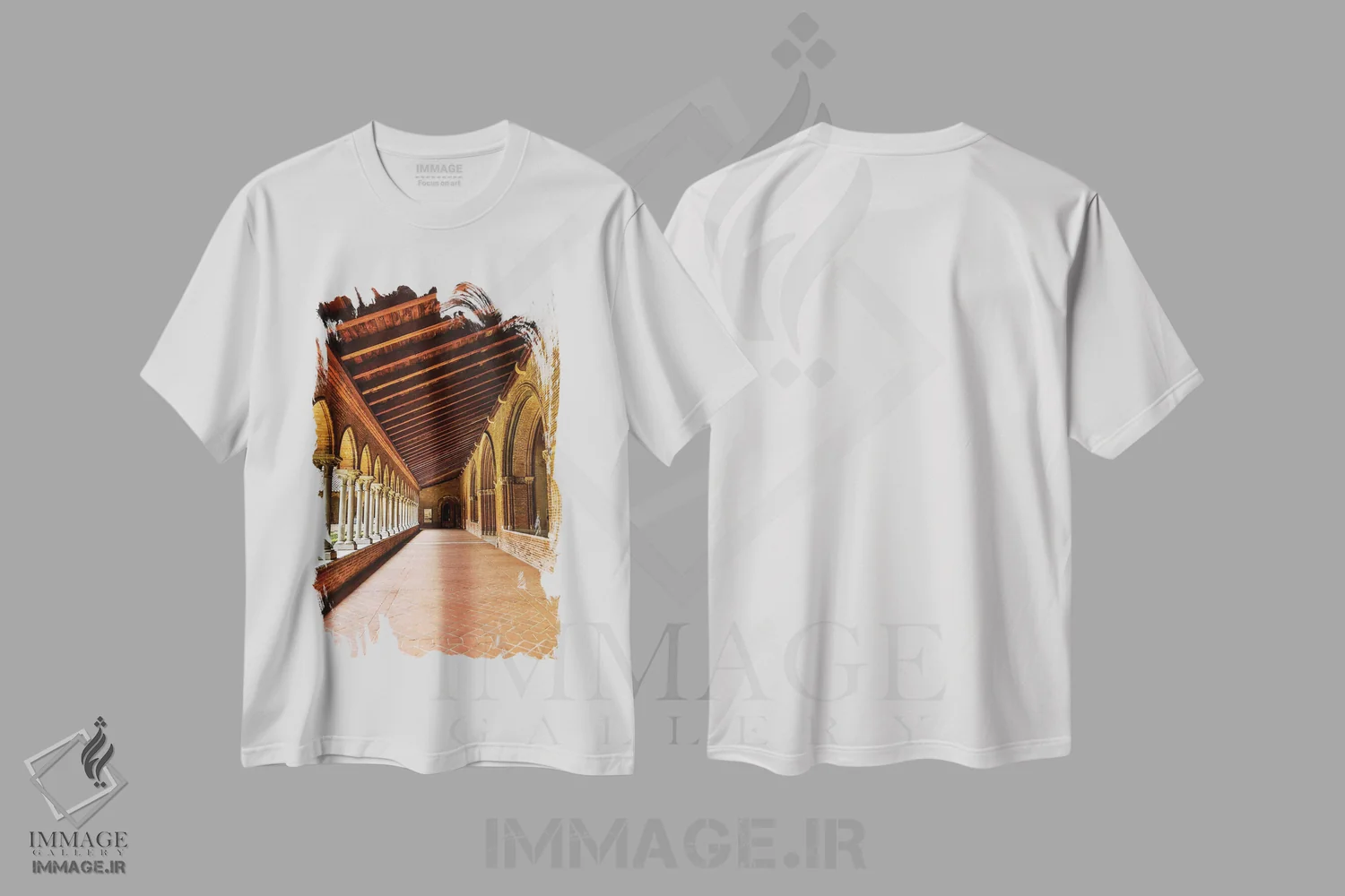 تیشرت سفید طرح دار آثار هولیس لونی - فروشگاه ایماژ