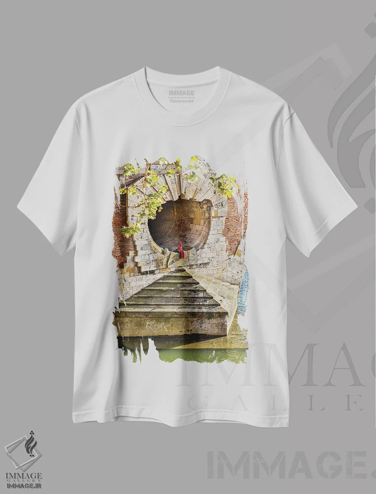 تیشرت سفید طرح دار آثار هولیس لونی - immage.ir